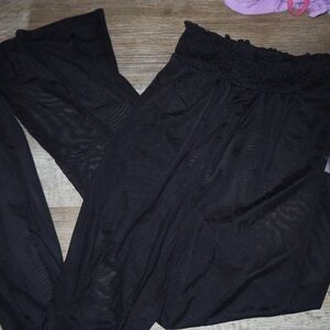Black Sheer Pants